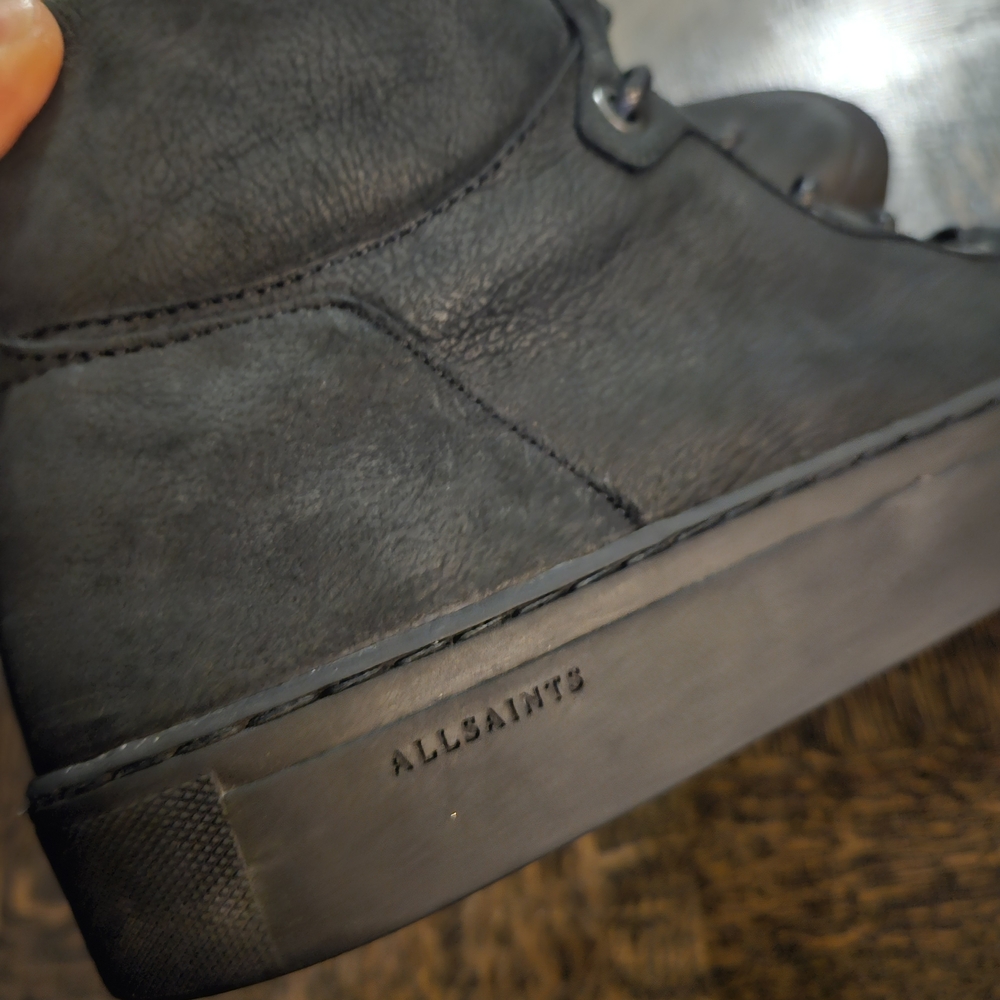 All Saints Men's Black High-Top Sneakers